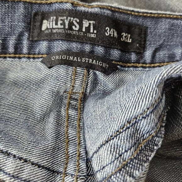 Baileys Pt. Black Jeans Men's Size 34W 32L Straight Blue Denim 100% Cotton - Picture 4 of 5